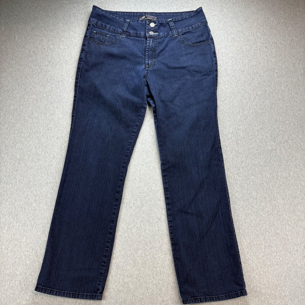 Cielo Jeans Womens 17 Blue Dark Wash Bootcut Stretch Embellished Western Cowgirl